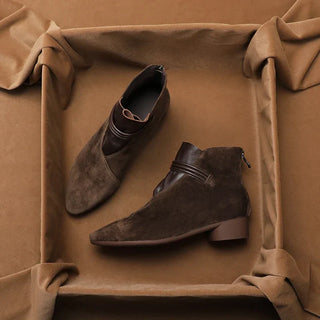 Pointed-toe low heel ankle boots for women | Calista