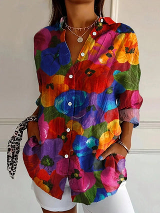 Colourful pattern everyday blouse for women | Andie