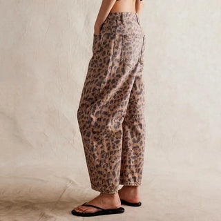 Everly Barrel-Leg Ankle Denim Pants