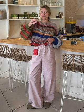 Zoé Multicolor Mohair Sweater | Modern Knit Silhouette