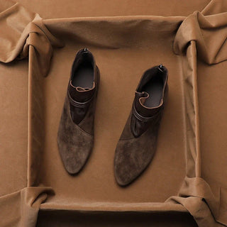 Pointed-toe low heel ankle boots for women | Calista