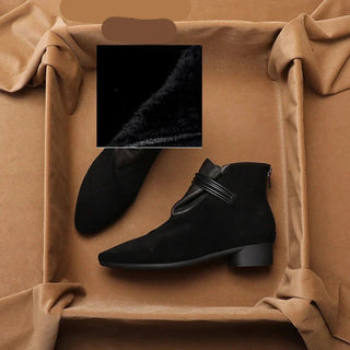 Pointed-toe low heel ankle boots for women | Calista