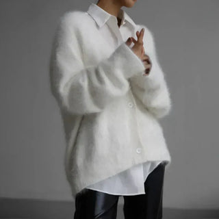 Ella Oversized Cashmere Cardigan – Elegant Relaxed Silhouette