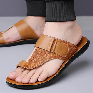Classic leather everyday summer sandals for men | Ashmere