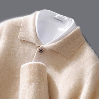 Classic cashmere everyday polo shirt for men | Belford