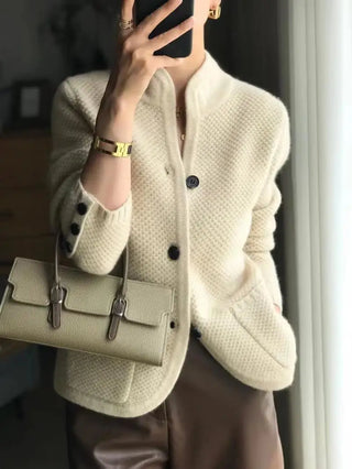 Lucille Cashmere Cardigan – Classic Button-Front Knit