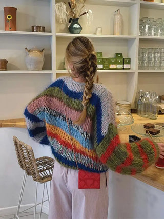 Zoé Multicolor Mohair Sweater | Modern Knit Silhouette