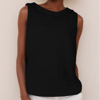 Sleeveless Roll Collar Top | Maria