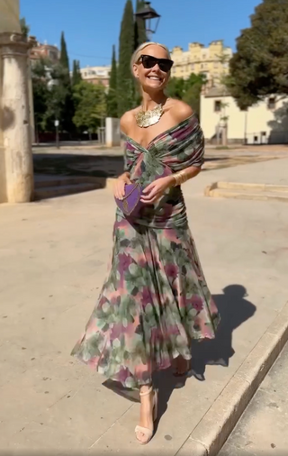 Floral Pleated Maxi Dress – Refined Romantic Silhouette | Eloria