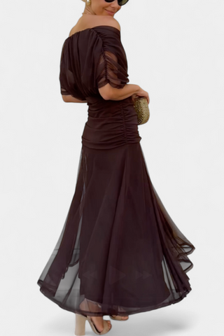 Floral Pleated Maxi Dress – Refined Romantic Silhouette | Eloria