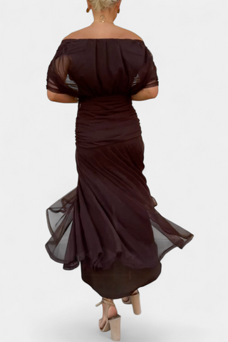 Long floral V-neck maxi dress for women | Vivian