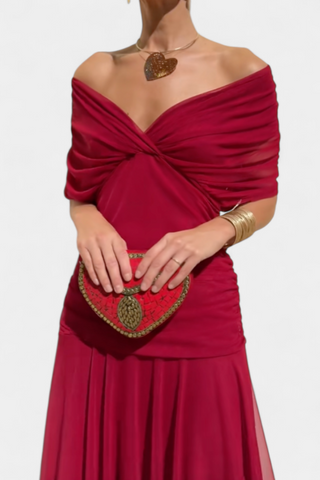 Long floral V-neck maxi dress for women | Vivian