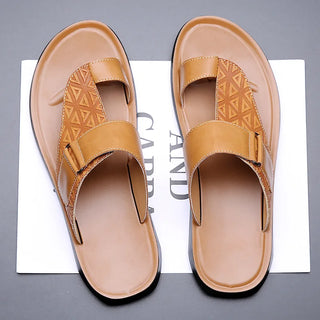 Classic leather everyday summer sandals for men | Ashmere
