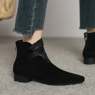 Pointed-toe low heel ankle boots for women | Calista