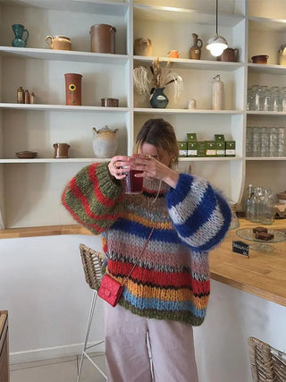 Zoé Multicolor Mohair Sweater | Modern Knit Silhouette