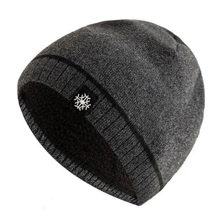 Warm knitted winter beanie for men