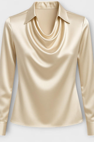 Elegant satin shimmer everyday blouse for women | Sofia