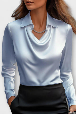 Elegant satin shimmer everyday blouse for women | Sofia