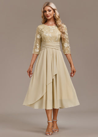 Navy lace short sleeve midi dress for women | Sophie