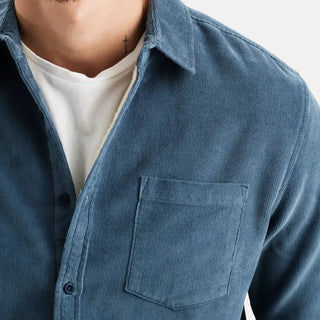 Corduroy Button-Up Shirt – Refined Structured Silhouette | Stéphane