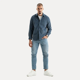 Corduroy Button-Up Shirt – Refined Structured Silhouette | Stéphane