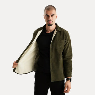 Corduroy Button-Up Shirt – Refined Structured Silhouette | Stéphane