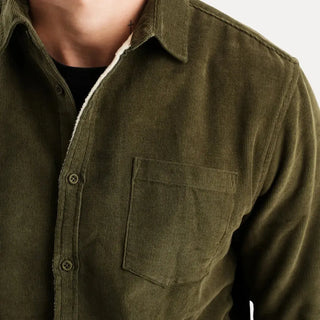 Corduroy Button-Up Shirt – Refined Structured Silhouette | Stéphane