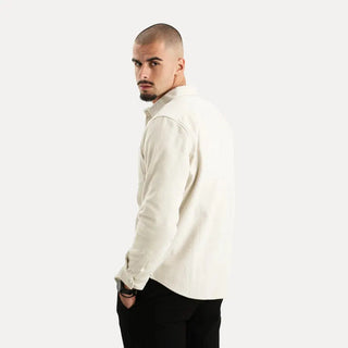 Corduroy Button-Up Shirt – Refined Structured Silhouette | Stéphane