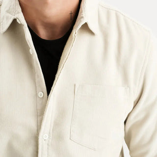 Corduroy Button-Up Shirt – Refined Structured Silhouette | Stéphane