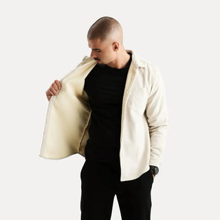 Corduroy Button-Up Shirt – Refined Structured Silhouette | Stéphane