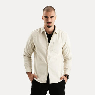 Corduroy Button-Up Shirt – Refined Structured Silhouette | Stéphane