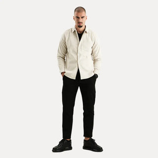 Corduroy Button-Up Shirt – Refined Structured Silhouette | Stéphane