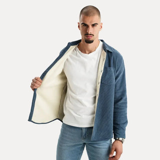 Corduroy Button-Up Shirt – Refined Structured Silhouette | Stéphane