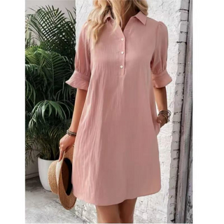 Casual button-down shirt dress for women | Franchesca