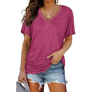 Classic V-neck loose-fit everyday shirt for women | Eily