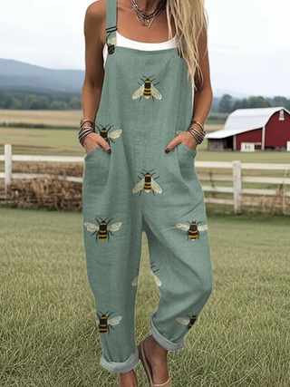 Casual printed jumpsuit for women | Garden Whimsy
