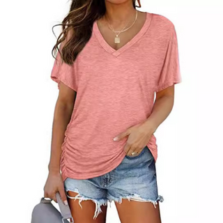 Classic V-neck loose-fit everyday shirt for women | Eily