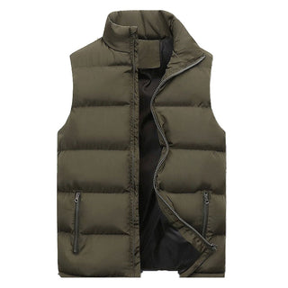 Men’s Quilted Bodywarmer – Elegant Padded Vest with Warm Lining & Zippered Pockets