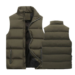 Men’s Quilted Bodywarmer – Elegant Padded Vest with Warm Lining & Zippered Pockets