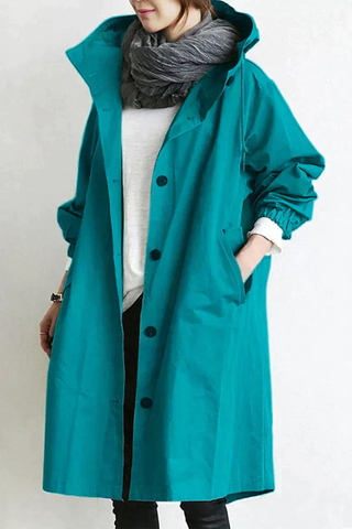 Elizabeth Women’s Raincoat | Urban Waterproof Coat with Oversized Hood