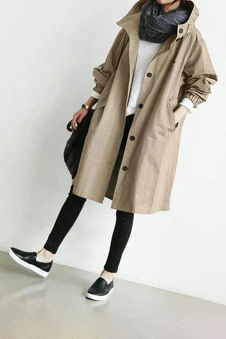 Elizabeth Women’s Raincoat | Urban Waterproof Coat with Oversized Hood