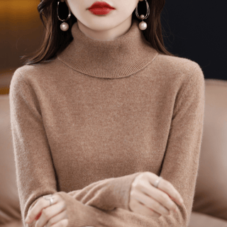 Soft cashmere turtleneck everyday jumper for women
