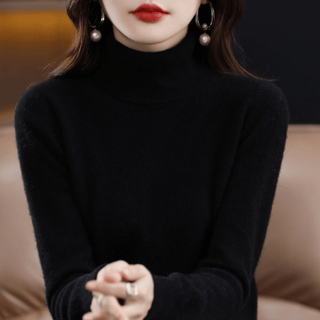 Soft cashmere turtleneck everyday jumper for women