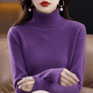 Soft cashmere turtleneck everyday jumper for women