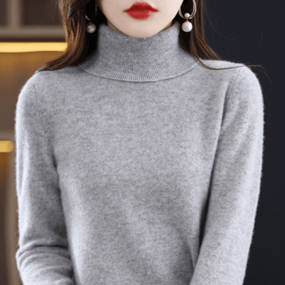 Soft cashmere turtleneck everyday jumper for women