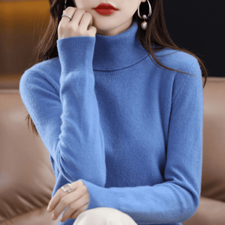 Soft cashmere turtleneck everyday jumper for women