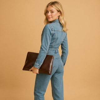 Classic denim straight-leg everyday jumpsuit for women