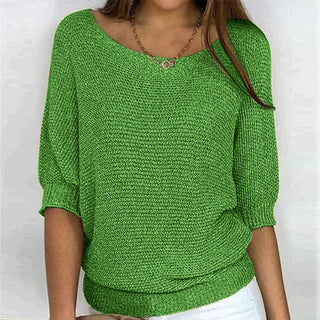 Elegant relaxed everyday knit top for women