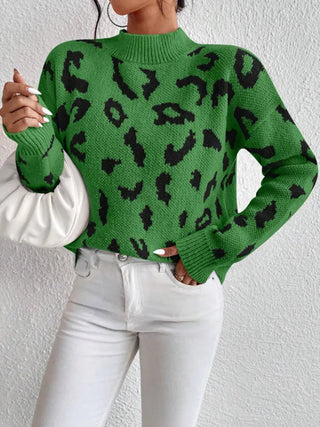 Bold leopard-print knit everyday jumper for women | Vivienne