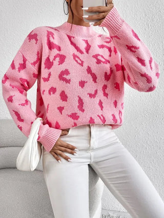 Bold leopard-print knit everyday jumper for women | Vivienne